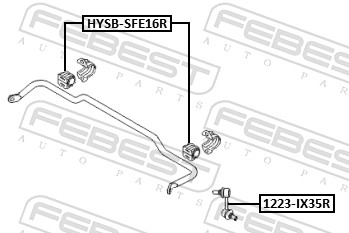 Rod/Strut, stabiliser - 1223-IX35R FEBEST