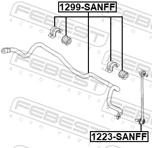 Rod/Strut, stabiliser - 1223-SANFF FEBEST