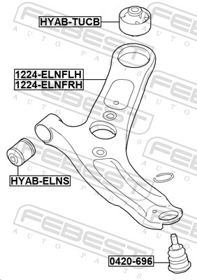 Track Control Arm - 1224-ELNFRH FEBEST
