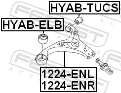 Track Control Arm - 1224-ENL FEBEST