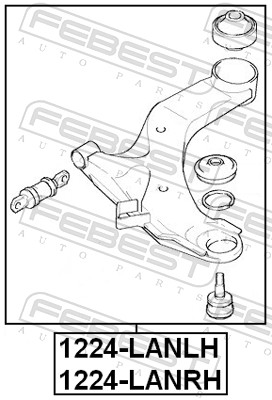 Track Control Arm - 1224-LANLH FEBEST