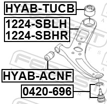 Track Control Arm - 1224-SBRH FEBEST