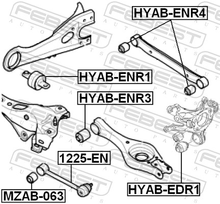 Track Control Arm - 1225-EN FEBEST