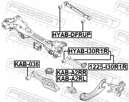 vikšro valdymo svirtis - 1225-I30R1R FEBEST
