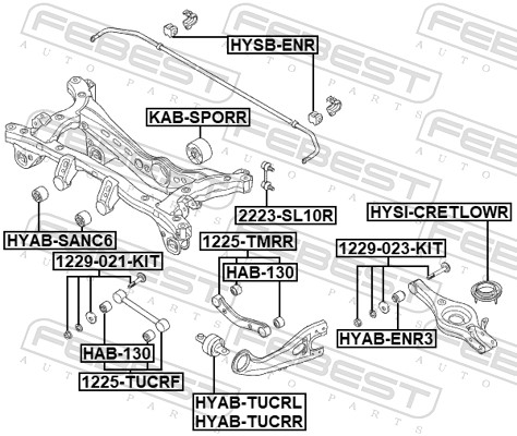 Track Control Arm - 1225-TMRR FEBEST