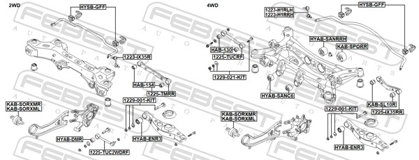 Track Control Arm - 1225-TUC2WDRF FEBEST