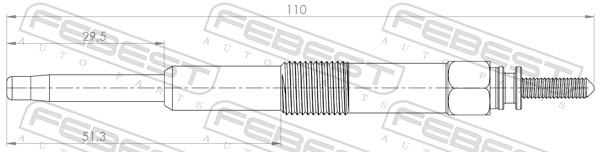 Glow Plug - 12642-001 FEBEST