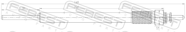 Glow Plug - 12642-002 FEBEST