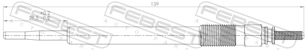 Glow Plug - 12642-004 FEBEST