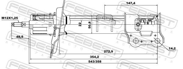 Амортизатор - 12660596FL FEBEST