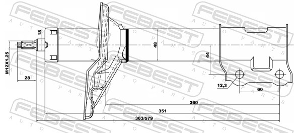 Shock Absorber - 12667890RL FEBEST