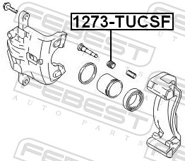 Faltenbalg, Bremssattelführung - 1273-TUCSF FEBEST