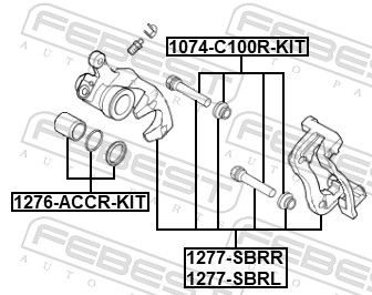 stabdžių apkaba - 1277-SBRL FEBEST