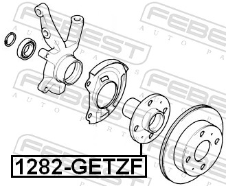 Mozzo ruota - 1282-GETZF FEBEST