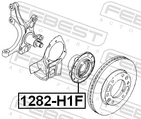 Wheel Hub - 1282-H1F FEBEST