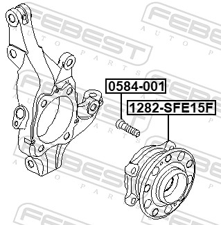Wheel Hub - 1282-SFE15F FEBEST