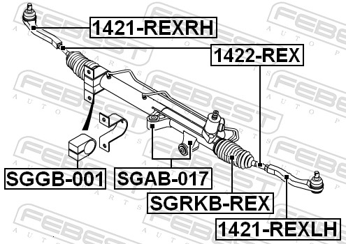 Testa barra d'accoppiamento - 1421-REXLH FEBEST