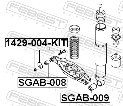 Camber Correction Screw - 1429-004-KIT FEBEST