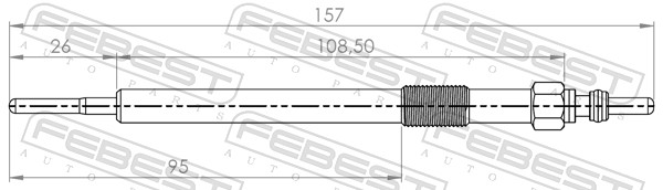 Glow Plug - 14642-002 FEBEST