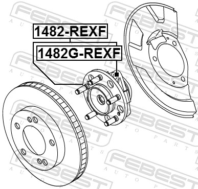 Wheel Hub - 1482G-REXF FEBEST