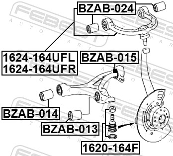 Ball Joint - 1620-164F FEBEST