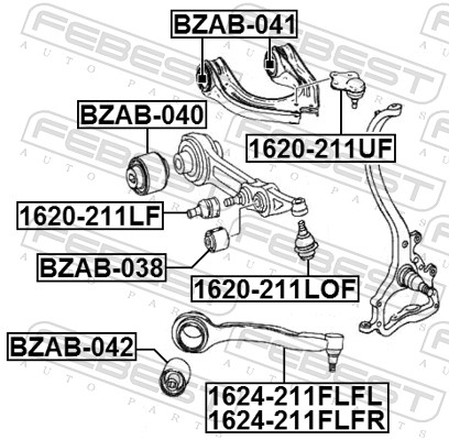 Ball Joint - 1620-211UF FEBEST