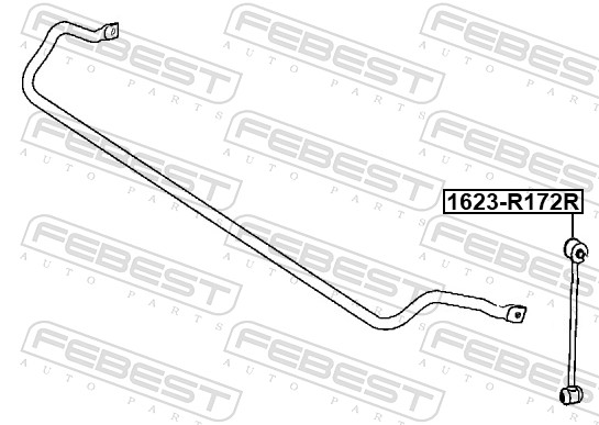 Rod/Strut, stabiliser - 1623-R172R FEBEST