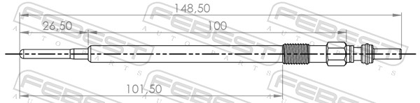 Glow Plug - 16642-002 FEBEST