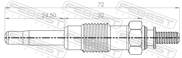 Glow Plug - 16642-004 FEBEST