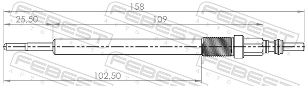Glow Plug - 16642-005 FEBEST