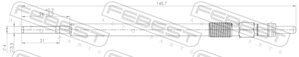 Glow Plug - 16642-008 FEBEST