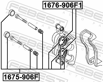 Reparatursatz, Bremssattel - 1675-906F FEBEST