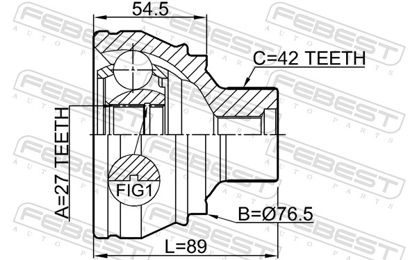 Joint Kit, drive shaft - 1710-Q5 FEBEST