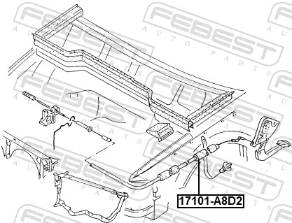 Bonnet Cable - 17101-A8D2 FEBEST