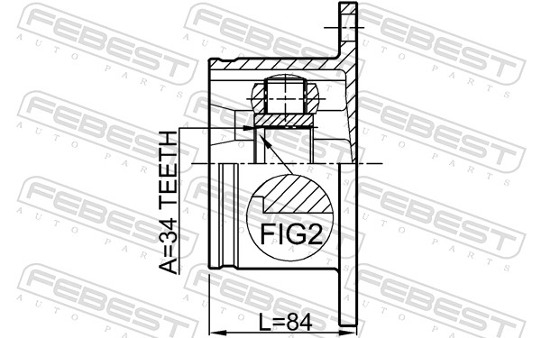 Joint Kit, drive shaft - 1711-A4 FEBEST