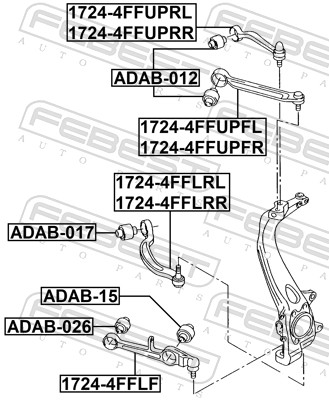 Track Control Arm - 1724-4FFLF FEBEST