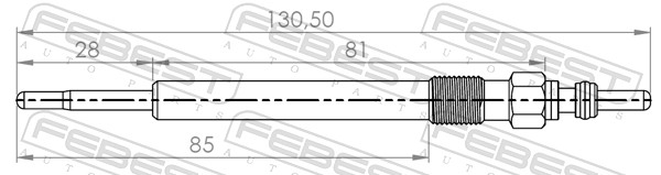 Glow Plug - 17642-002 FEBEST