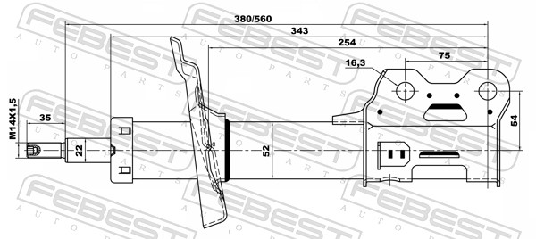 Shock Absorber - 18110-001FL FEBEST