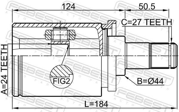 Joint Kit, drive shaft - 1911-F30LH FEBEST