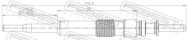 Glow Plug - 19642-002 FEBEST