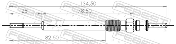 Glow Plug - 19642-004 FEBEST