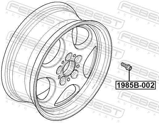 Wheel Stud - 1985B-002 FEBEST
