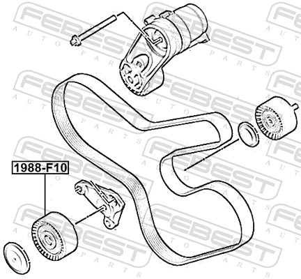 Galoppino/Guidacinghia, Cinghia Poly-V - 1988-F10 FEBEST