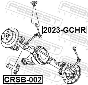 Rod/Strut, stabiliser - 2023-GCHR FEBEST