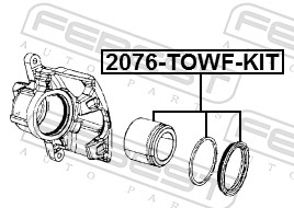 Repair Kit, brake caliper - 2076-TOWF-KIT FEBEST