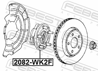 Wheel Hub - 2082-WK2F FEBEST