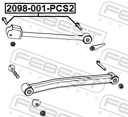 Fastening Bolts, control arm - 2098-001-PCS2 FEBEST