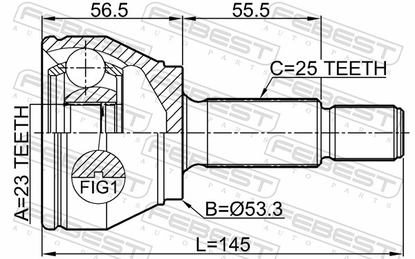 Joint Kit, drive shaft - 2110-FIEAT FEBEST