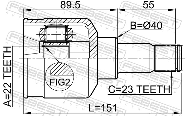 Joint Kit, drive shaft - 2111-FUS FEBEST