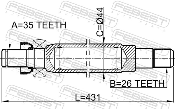 Drive Shaft - 2112-GEMT FEBEST